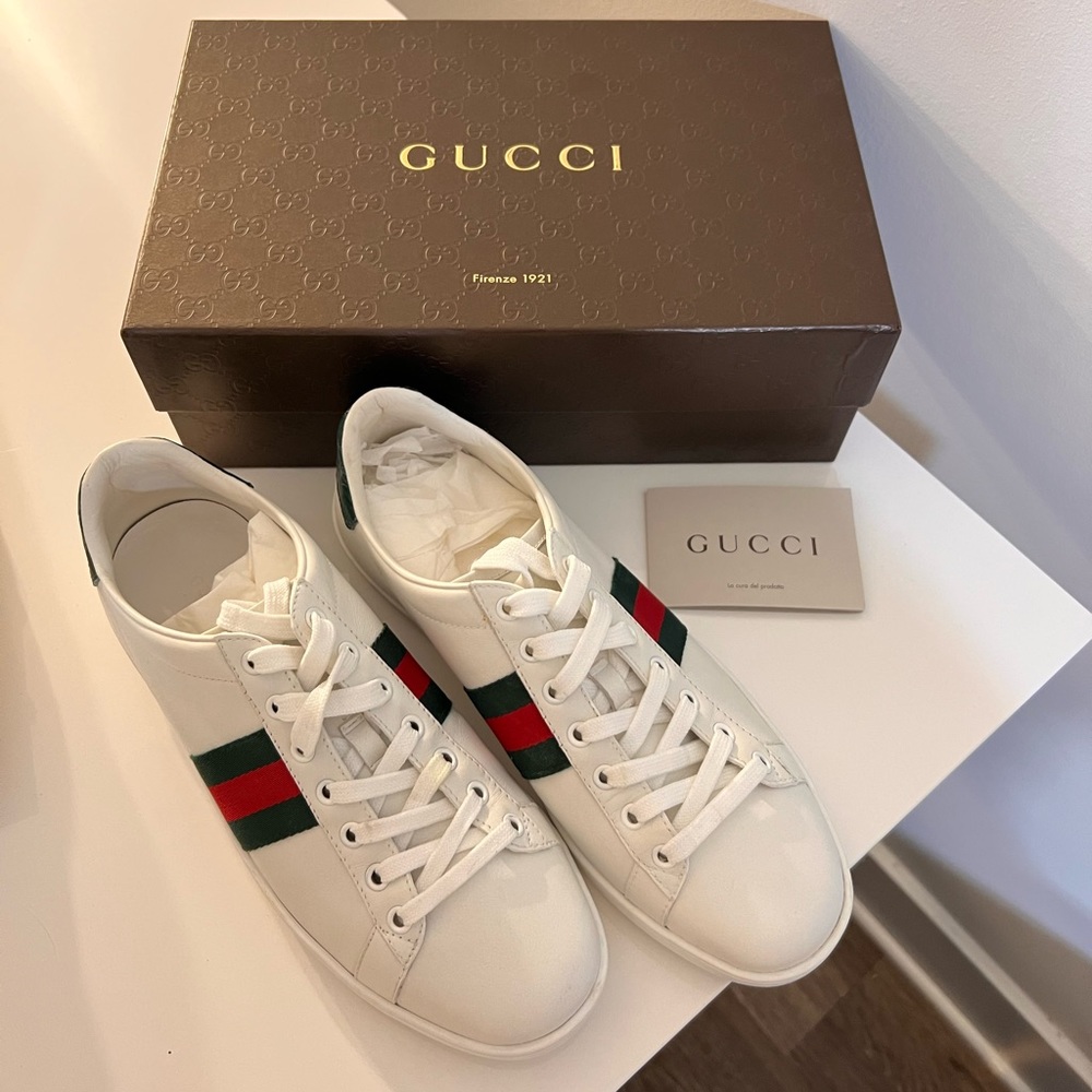 Gucci Woman’s Ace Leather Sneakers